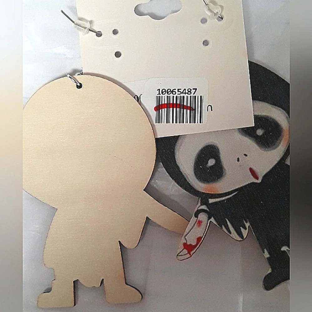 Halloween Spooky Panda Bear Earrings Goth Halloween Fall Jewelry NEW